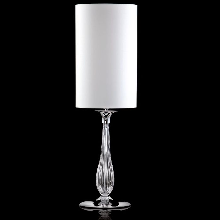 Chrome & Venetian glass designer table lamp with 4 finishes