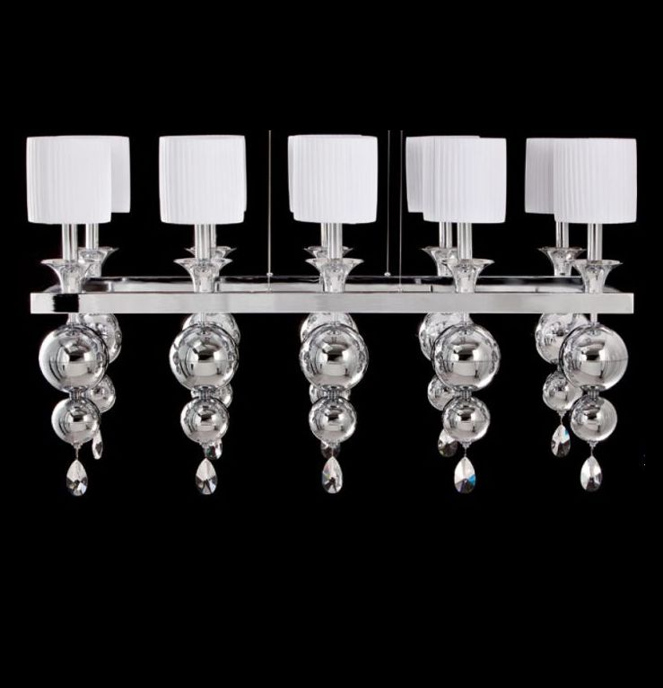 Modern Italian dining room chandelier with choice of finish