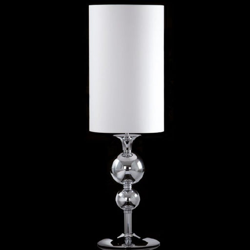 96 cm modern Italian chrome, nickel or gold table lamp with elegant spheres