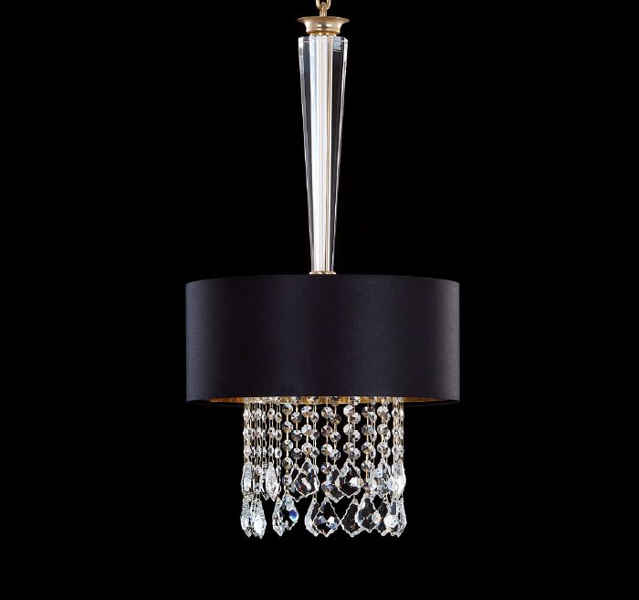 Modern ceiling pendant light with  clear Swarovski crystals