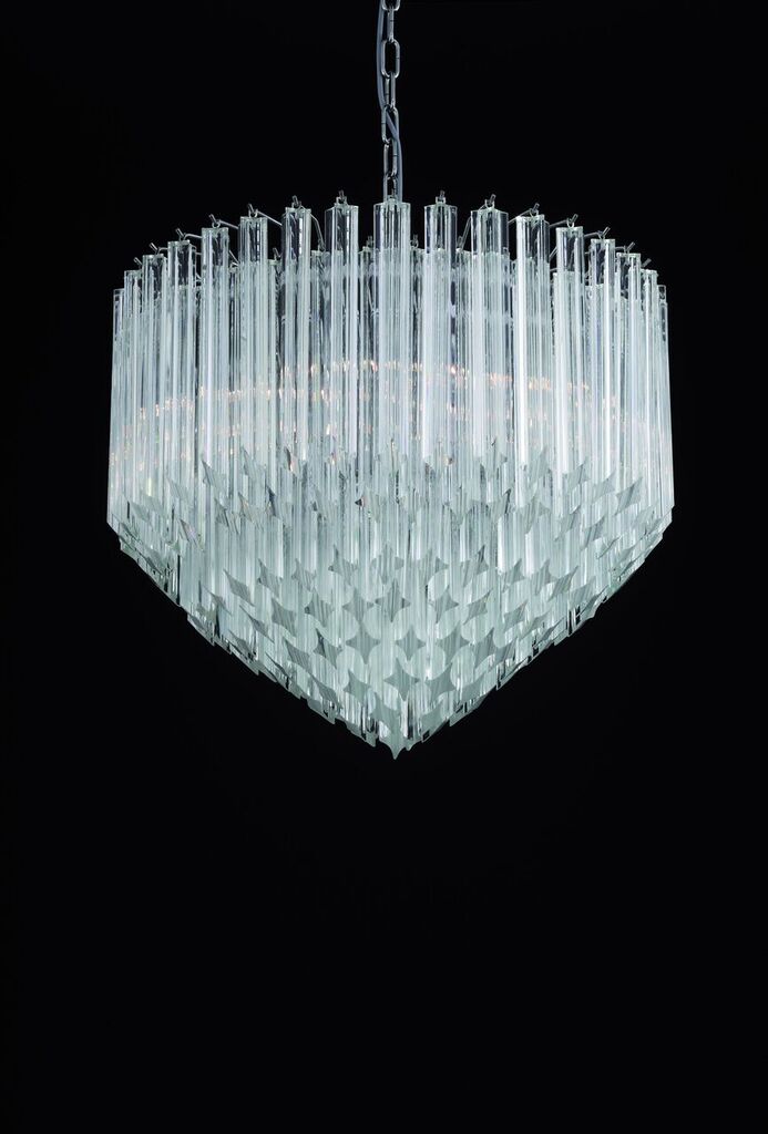 70s vintage-style Murano glass prism ceiling pendant light