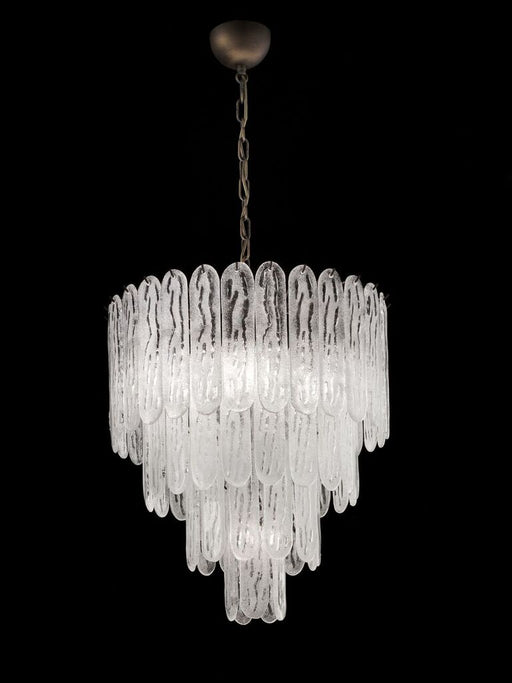 Mid-century style graniglia glass chandelier