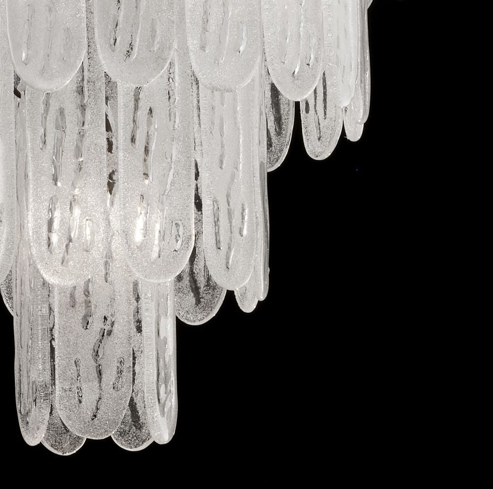 Mid-century style graniglia glass chandelier