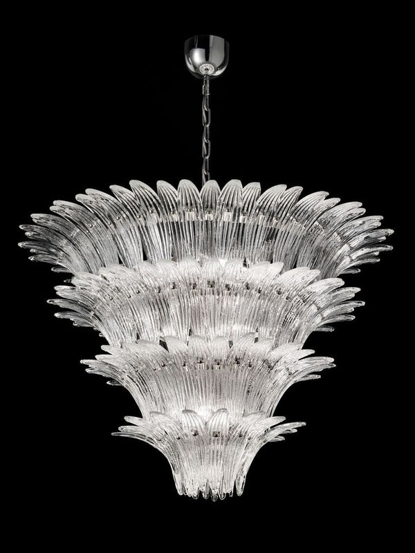 Barovier-style Murano glass palm chandelier in custom sizes