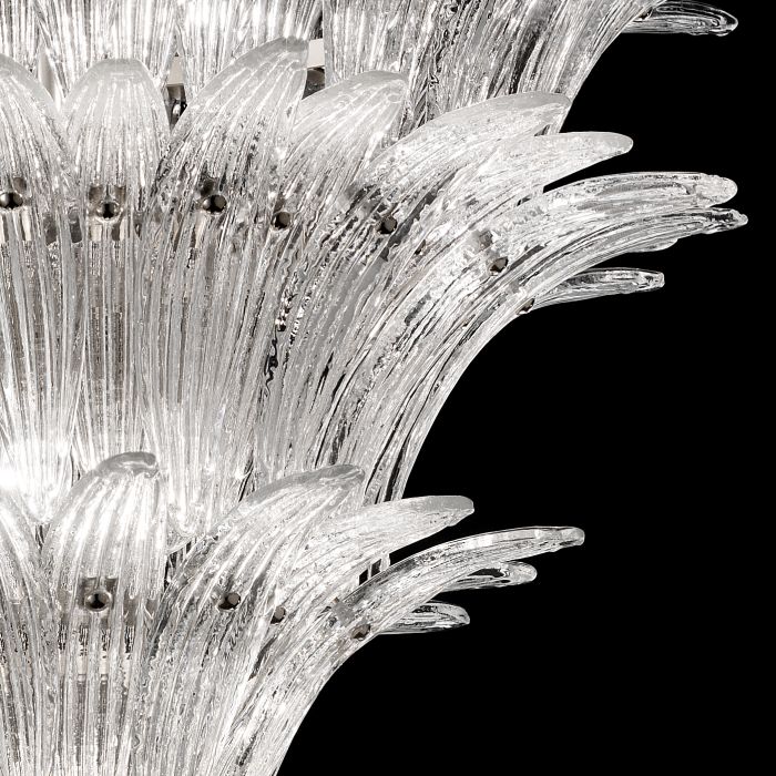 Barovier-style Murano glass palm chandelier in custom sizes