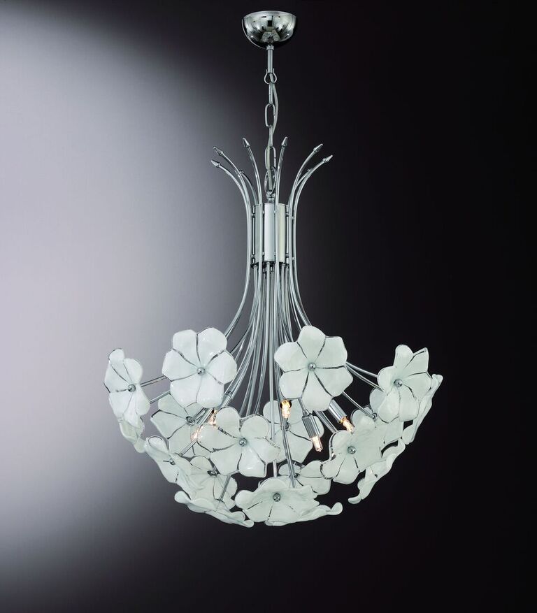 70s retro-style flower bouquet chandelier in the Cenedese style