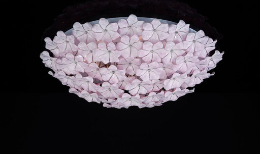 1970s-style flower ceiling light in the Cenedese style