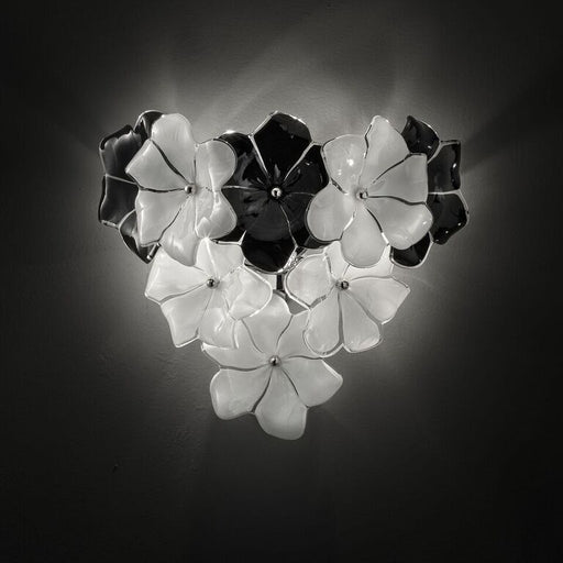 1970s-style Murano glass flower wall  light in the Cenedese style