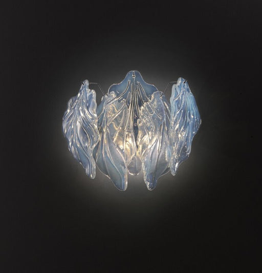 Pretty opaline 60s retro-style Murano glass wall light