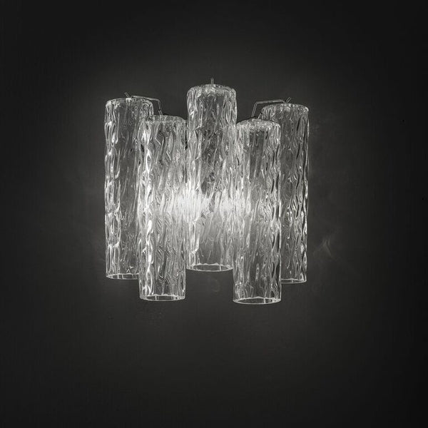 Mid-century-style corteccia glass tronchi wall light