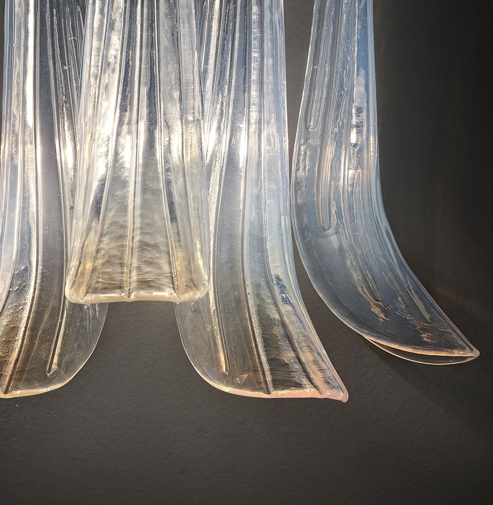 Mid-century-style opaline Murano glass wall light