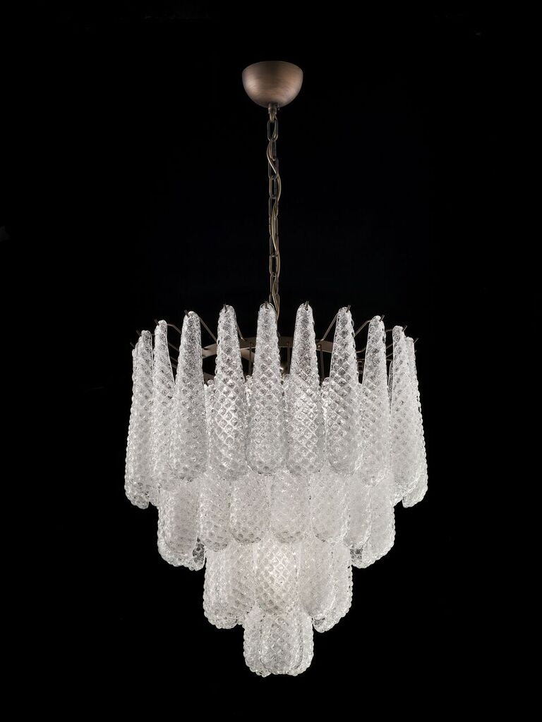 70s style  Murano graniglia glass chandelier in custom colors and sizes