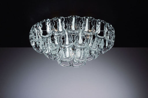 Mid-century Murano glass Hook flush light in custom sizes