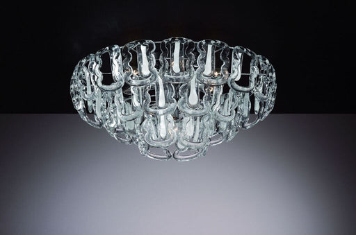 Mid-century Murano glass Hook flush light in custom sizes