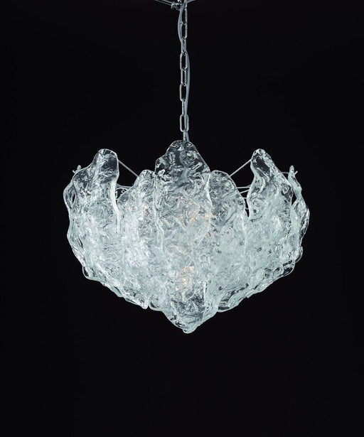60 cm clear Murano glass ice chandelier