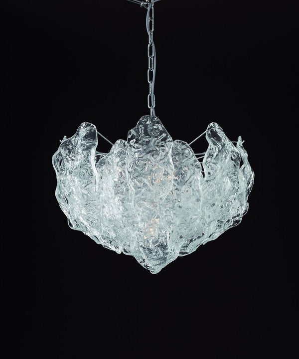 60 cm clear Murano glass ice chandelier