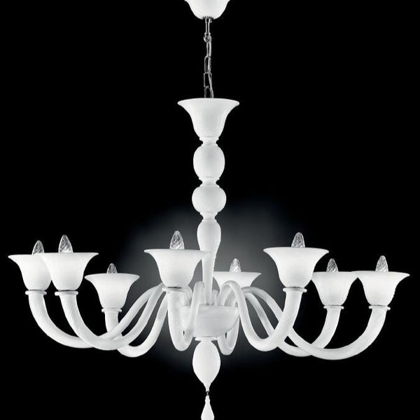 milky white glass chandelier