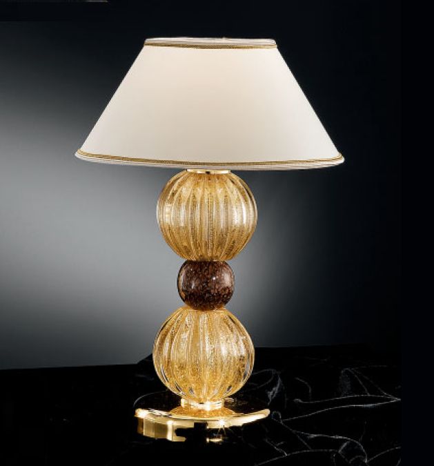 Modern Venetian table lamp with Murano glass spheres in bespoke colors