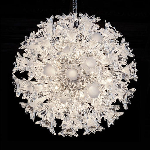 The iconic 60 cm clear Murano glass Esprit pendant light from Venini