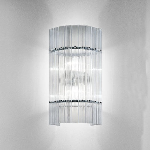 Large modern Nastri ribbed glass wall light from Venini