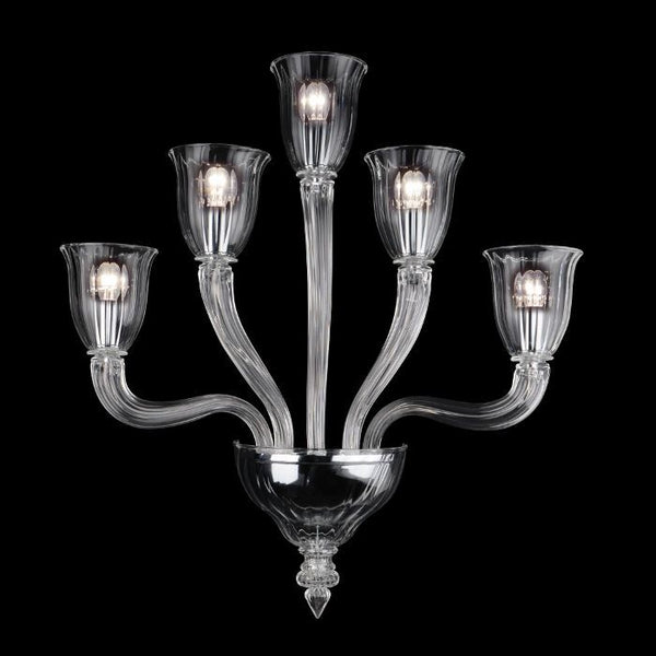 Monteverdi art deco Murano wall light by Carlo Scarpa for Venini