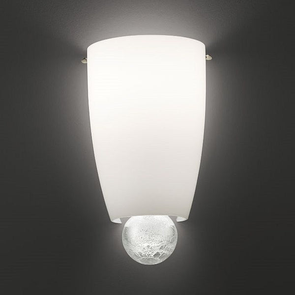 The Argea Murano glass wall light from Venini with gold or silver leaf