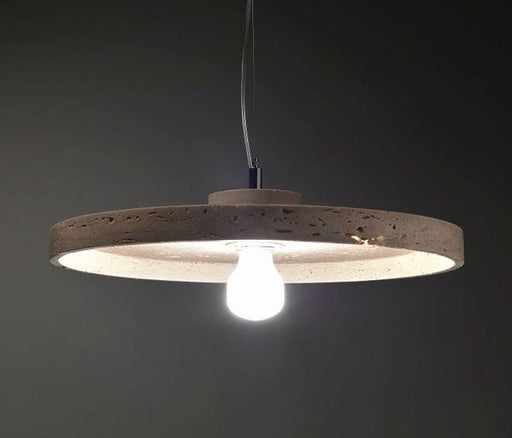 30 cm modern rustic Travertine or grey Carrara marble ceiling pendant