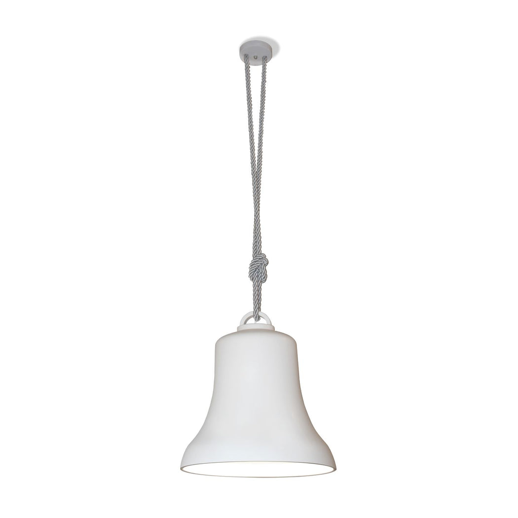 High-end glossy  ceramic bell-shaped ceiling pendant with warm bronze finish