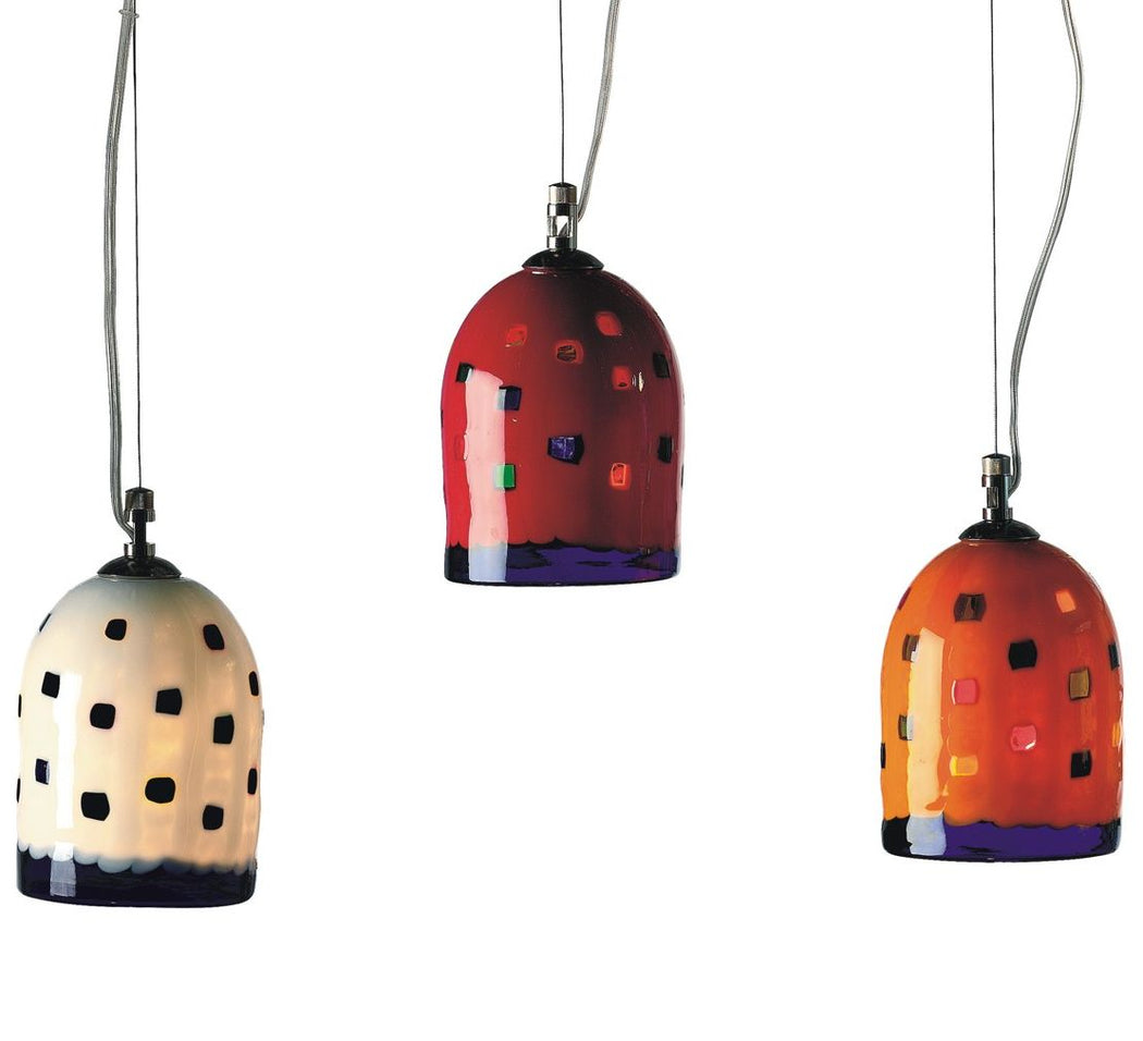 Modern hand-blown Murano glass ceiling pendant in 14 different designs